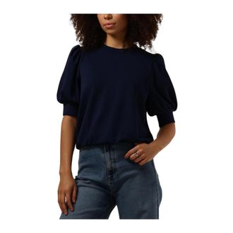 Minus Livana T-shirt - Dames - Blouses & Shirts - Blauw - Maat: 2XL Modal