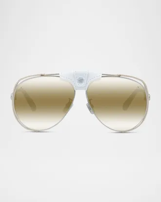 Vuarnet Men & apos;s Arctic Titanium Aviator Sunglasses