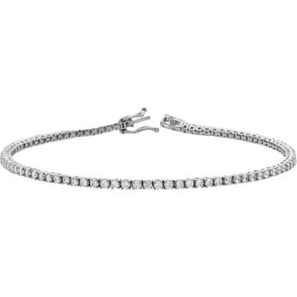 LuvMyJewelry Orelia 2 Ct 10K Gold Lab Grown Tennis Bracelet in 10K White Gold at Nordstrom, Size 7