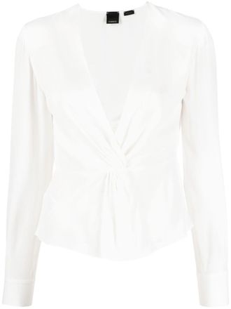 Pinko Blouse met V-hals - Wit