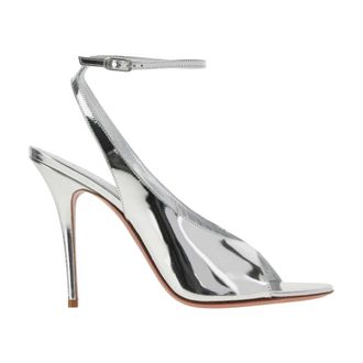 Amina Muaddi Dames, Schoenen, Grijs, Maat: 41 EU Leer