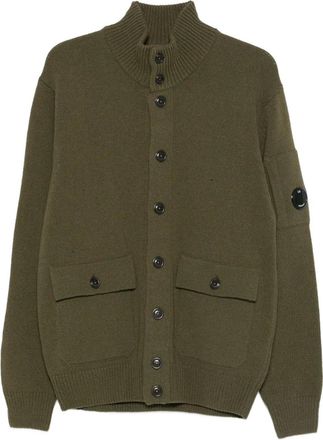 C.P. Company Cardigan con applicazione - Verde