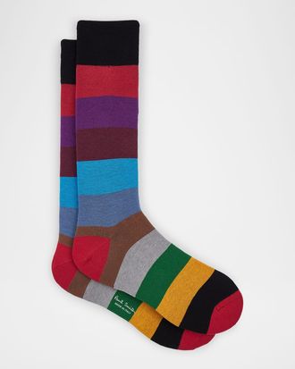 Paul Smith Mens Jonathan Bold Stripe Crew Socks