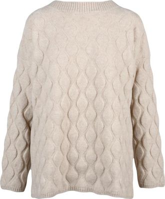 FILIPPO DE LAURENTIIS Pullover met ronde hals - Dames - Ronde hals truien - Beige - S - Wol - Truien & Vesten