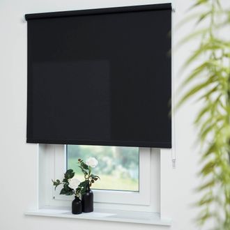 Liedeco Seitenzugrollo »Uni« Lichtschutz mit Bohren freihängend Montage ohne Bohren zum Klemmen mit separatem Klemmträger möglich