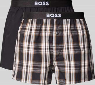 HUGO BOSS Slim Fit Boxershorts aus reiner Baumwolle im 2er-Pack in Black, Gr&ouml;&szlig;e XXL