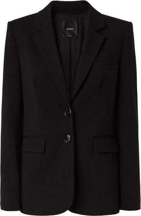 Pinko Stijlvolle jas voor elke gelegenheid - Dames - Blazers - Zwart - L - Leer - Jassen
