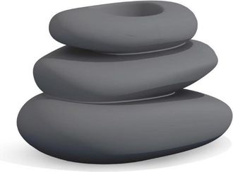 Monacis Idralite - Jardinera Complemento De Decoraci&oacute;n Jard&iacute;n De Resina 75x62 Mod. Eden Pot Gris