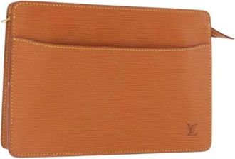 Louis Vuitton Pre-owned Clutches, female, Brown, Size: ONE SIZE Pre-owned Vintage Leather Clutch