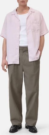 Closed Mens Short Sleeve Shirt In Pink Quartz