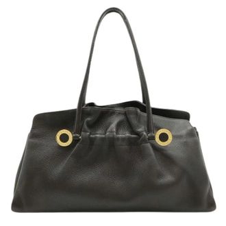 Bulgari Pre-owned Handbags, female, Brown, Size: ONE SIZE Pre-owned Twist Leather Tote Bag