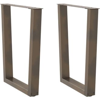 vidaXL Vidaxl - Patas Para Mesa De Comedor En Forma De V (2 Unidades, Acero Natural, 70 X 72-73,3 Cm)