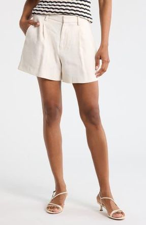 A.L.C. Charles Linen Blend Shorts in Buttercream at Nordstrom Rack, Size 12