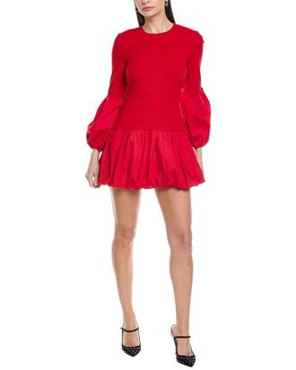 CeCe by Cynthia Steffe Cece Mix Media Balloon Rib Knit Dress