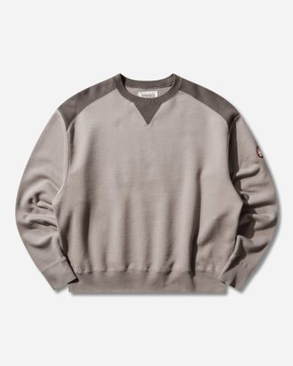 Cav Empt Men s Panel Shoulder Crewneck Sweatshirt Beige