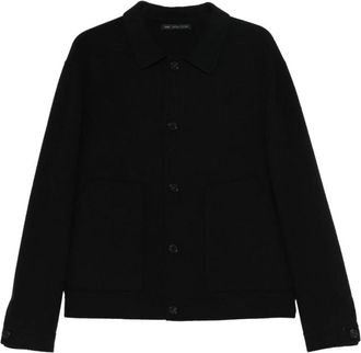 low brand Shirt Collar Jacket - Heren - Zomerjassen - Zwart - M - Wol - Jassen