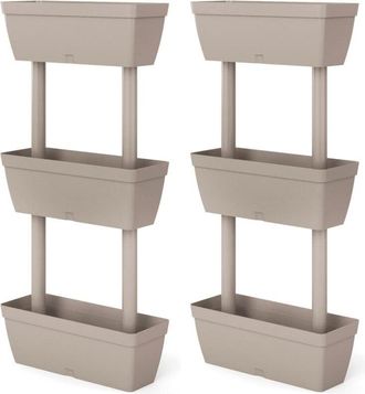vidaXL Garden Planter 6 pcs 100 cm Taupe vidaXL