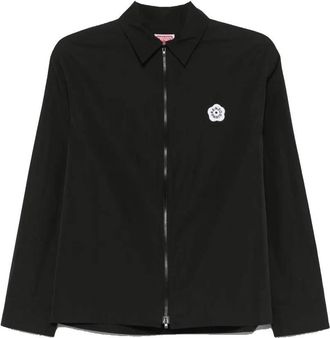 Kenzo Boke Flower Long-Sleeved Zip-Up Shirt, Brand Size 36 ( US Size 4 )