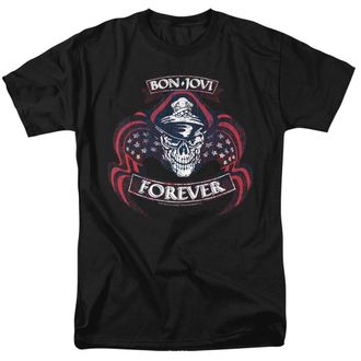 Trevco Bon Jovi Forever Skull Unisex T Shirt, Black, Medium