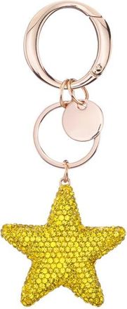 Nina Crystal Embellished Star Bag Charm in Yellow at Nordstrom