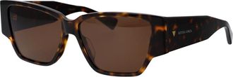 Bottega Veneta Stijlvolle Zonnebril - Dames - Zonnebrillen - Veelkleurig - 57 MM - Accessoires