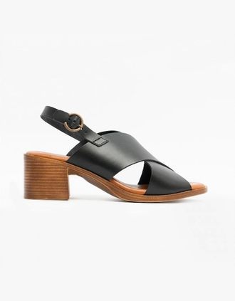 Hush Puppies Womens Hush Puppies GABRIELLE Womens Leather Sandals Black - Size: 6