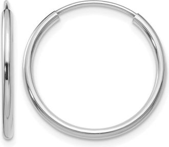 Diamond2Deal 14k Gold 1.50mm Polished Round Endless Hoop Earrings