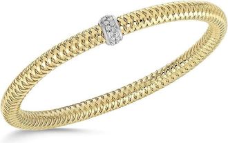 Roberto Coin 18k Yellow And White Gold Primavera Diamond Bracelet 557183AJBAX0