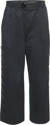 Dolce & Gabbana 2024 straight broek met geplooide knoop - Zwart