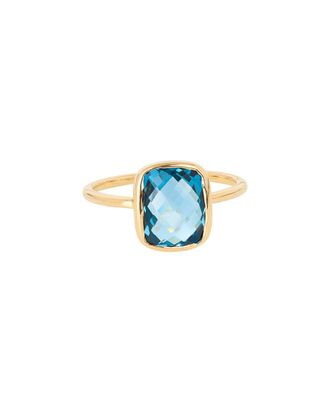 Tiramisu 14K Plated 3.85 Ct. Tw. London Blue Topaz Ring