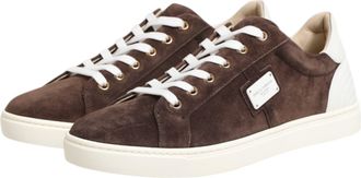 Dolce & Gabbana Brown Suede Leather Low Top Men Sneakers Mens Shoes