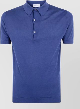 John Smedley adrian polo shirt short sleeve ribbed cuffs