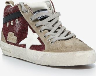 Golden Goose Hohe Wildleder-Sneakers mit Glitter Mid Star