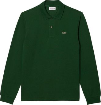 Lacoste Lange Mouw Piqu&eacute; Polo - Heren - Polos - Groen - M - Katoen - Tops