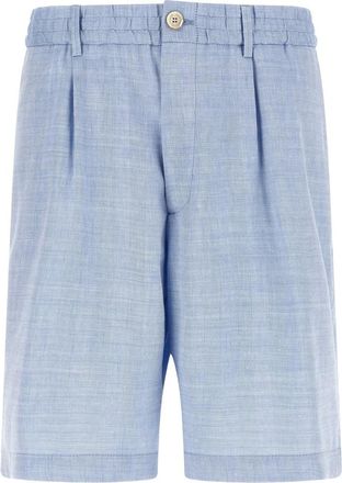 Brunello Cucinelli Chevron Bermuda Shorts - male - Brunello Cucinelli - Casual Shorts - Blue - 2XL - Shorts