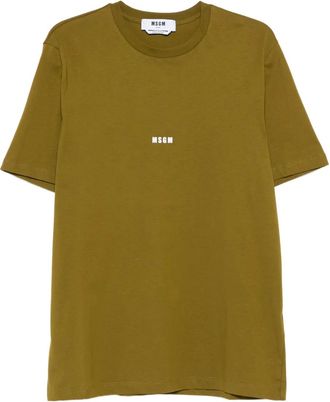 Msgm T-shirt con logo - Verde
