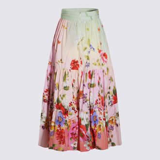 Roberto Cavalli Womens Skirts Green-Fuchsia Co El Green/fuchsia