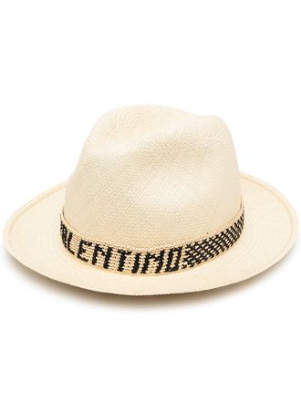 Valentino Garavani Cappello con banda logo - Toni neutri