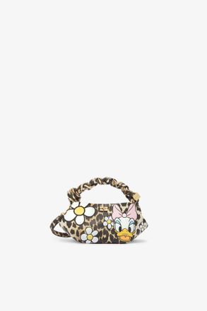 Ganni Brown Daisy Duck Leopard Mini Bou Bag