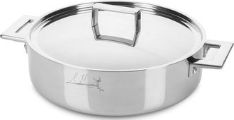 Mepra Silberfarbene Bratpfanne Attiva inkl. Deckel, ø 28 cm - Personalisierbar