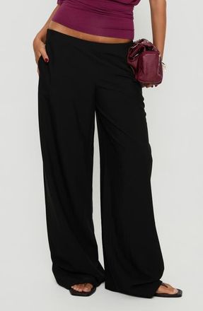 Princess Polly Khane Wide Leg Pants in Black at Nordstrom, Size 12