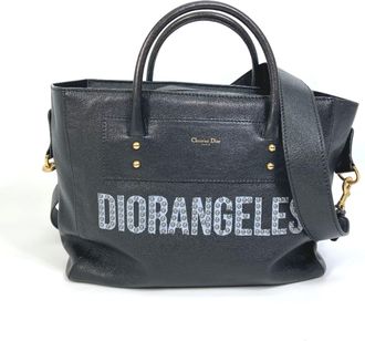 Dior Black Leather Tote Bag (Pre-Owned)
