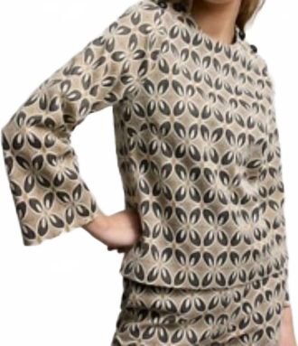 Summum Trumpet Sleeve Top In Soft Camel