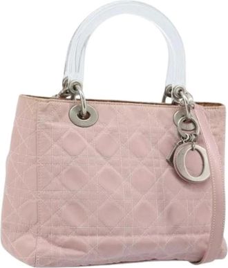 Dior Pre-owned Handbags, female, Pink, Size: ONE SIZE Pre-owned Nylon Hand Bag