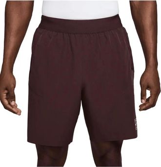 Nike Dri Fit Court Short In Maroon