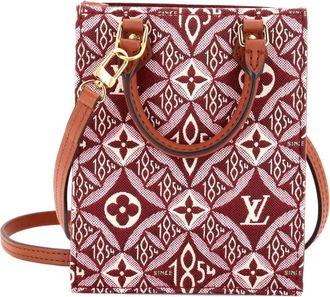 Louis Vuitton Petit Sac Plat Bag Limited Edition Since 1854 Monogram Jacquard crossbody bag - Rood