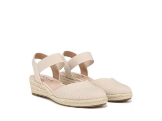 Life Stride Kimmie Wedge Espadrilles Womens Shoes Almond Milk : 6.5 M (B), Textile