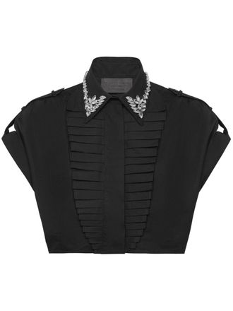 Philipp Plein Voulant cropped shirt - Zwart