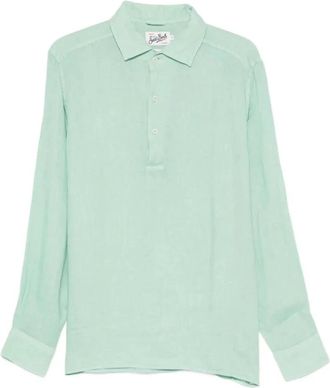MC2 Saint Barth Raphael Polo Long - Heren - Polos - Blauw - S - Linnen - Tops