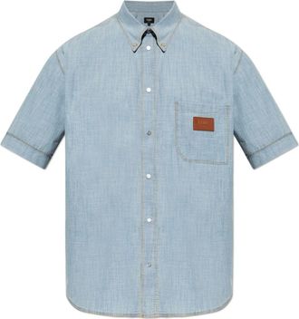 Fendi Hombre, Camisas, Azul, Talla: L